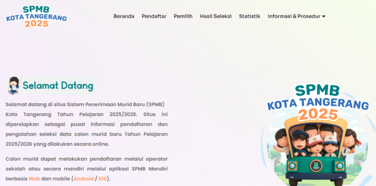 Aplikasi SPMB Kota Tangerang Siap Layani Pendaftaran Online Tahun Ajaran Baru